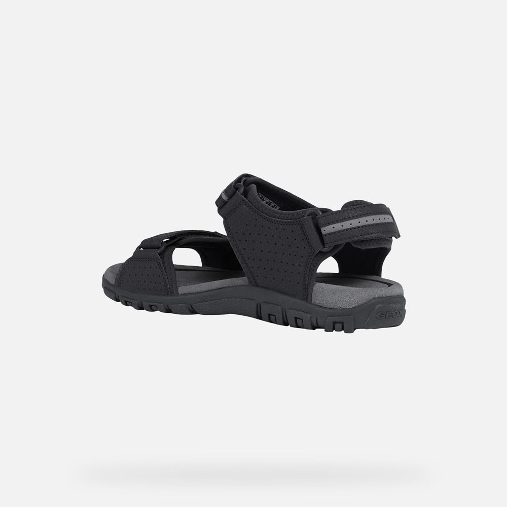 Sandalias Geox Homem Pretas - Strada - LOQAF2065